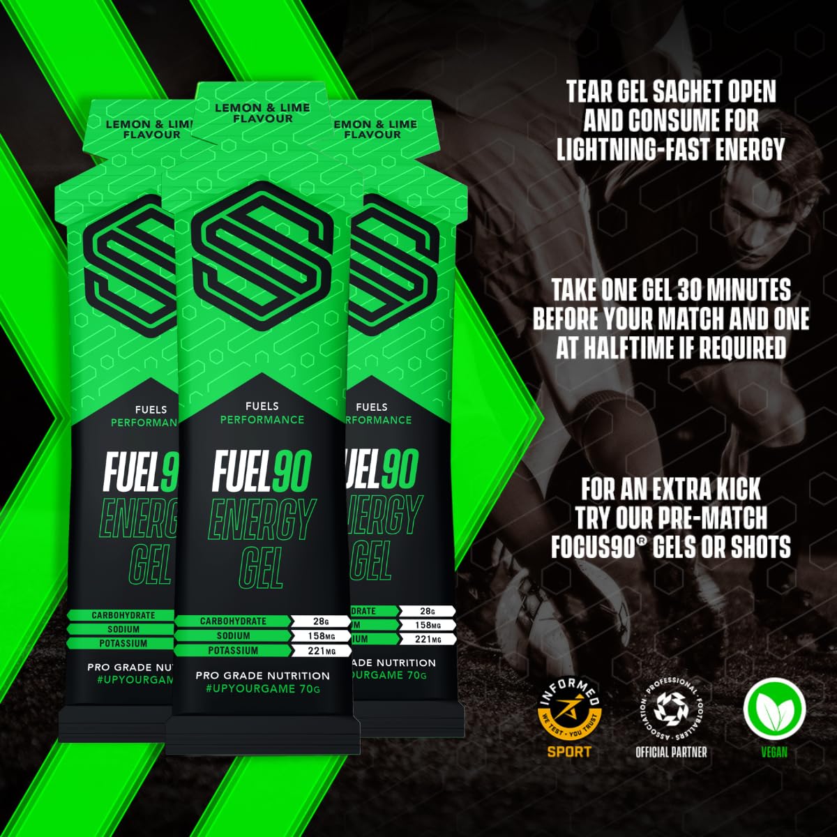 Soccer Supplement Fuel90 Energy Gel - Energy Gels