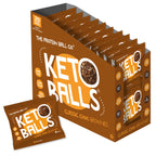 Display of The Protein Ball Co Keto Balls, tasty peanut butter protein snacks