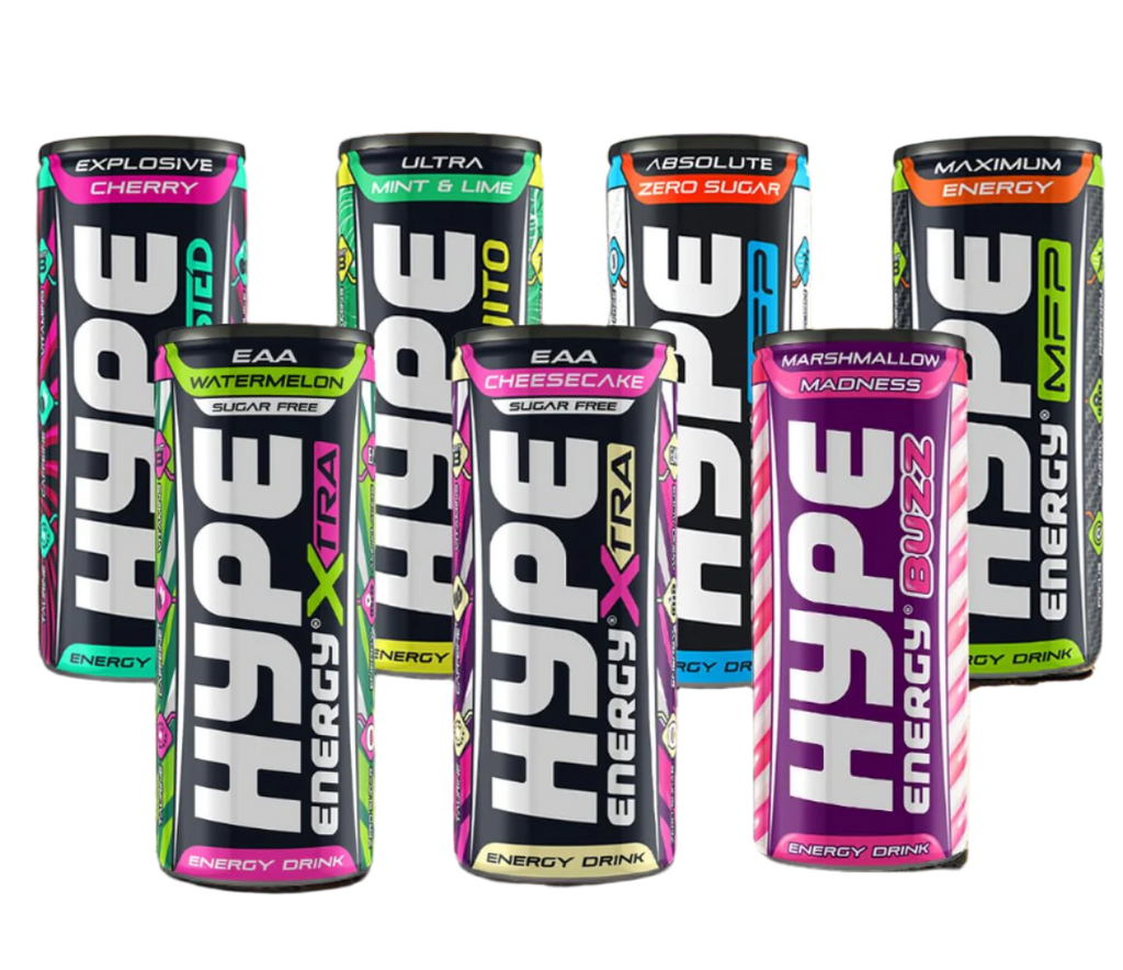 HYPE Buzz Marshmallow Berrylicious Red Berries - 24x250ml / Buzz Berrylicious - Energy Ready-To-Drinks