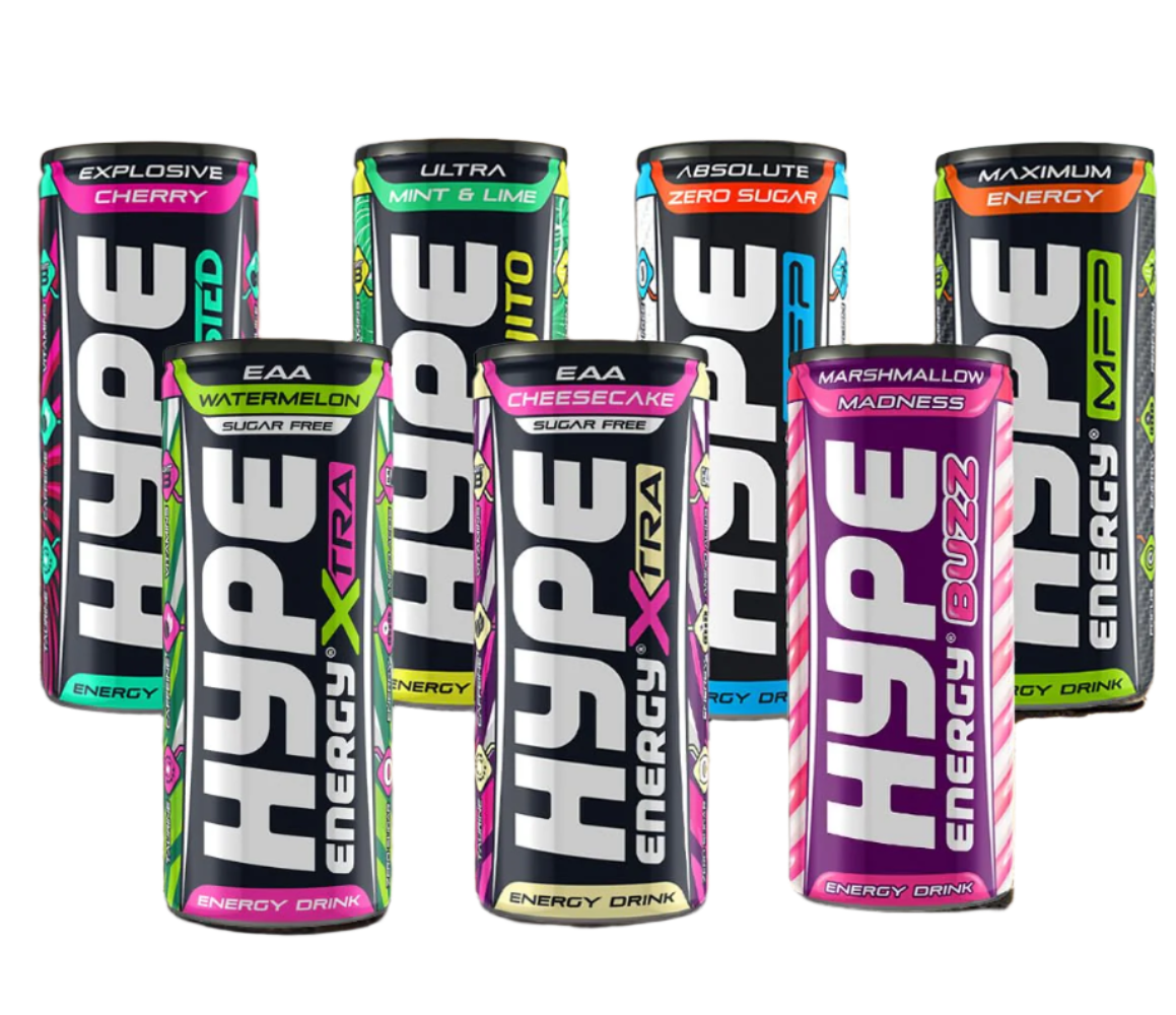 HYPE Buzz Marshmallow Berrylicious Red Berries - 24x250ml / Buzz Berrylicious - Energy Ready-To-Drinks