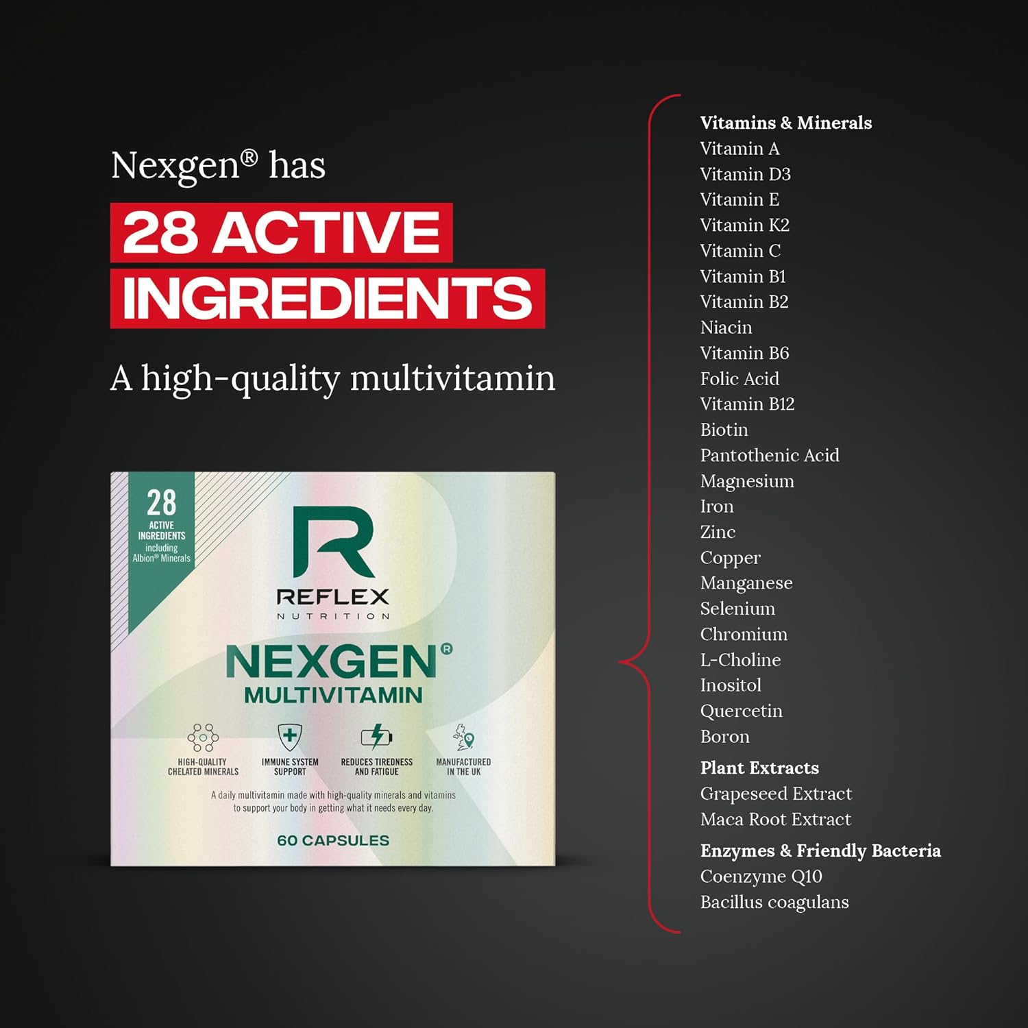 Reflex Nutrition Nexgen - 60 Caps - Multivitamins