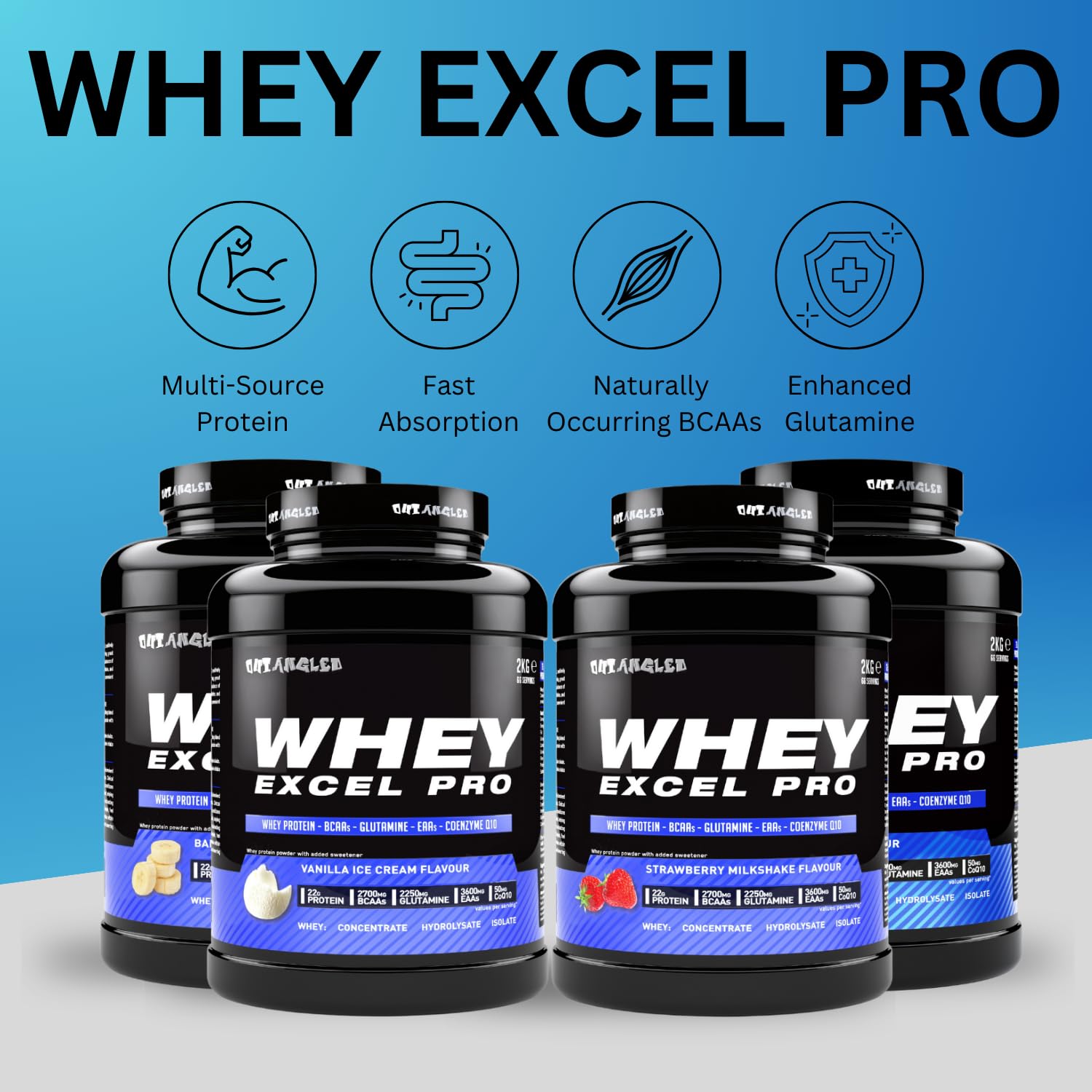 Outangled Whey Excel Pro - Whey Protein Powder