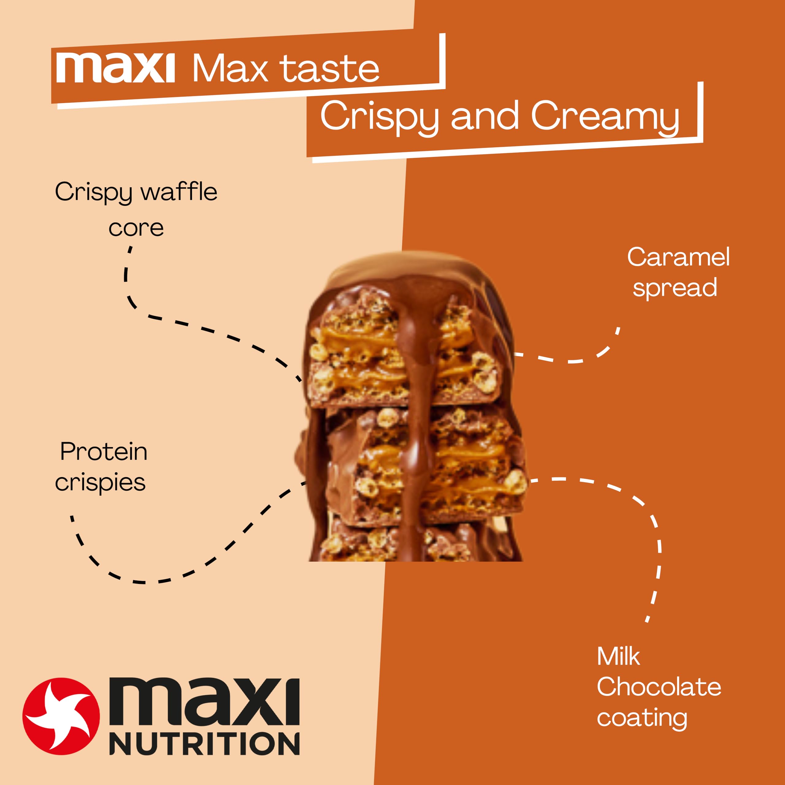 MaxiNutrition Protein Waffle Bar - Protein Bars
