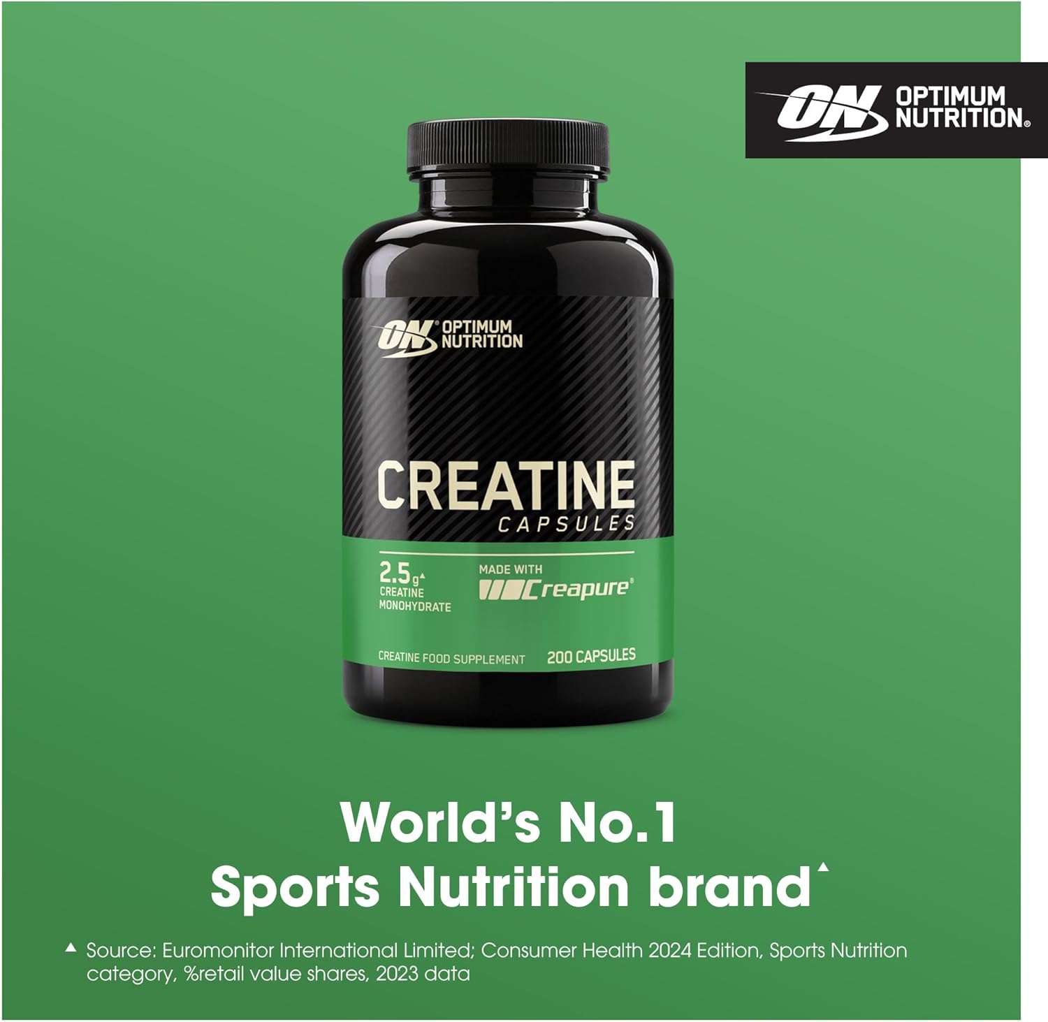 Optimum Nutrition Creatine 2500mg - 200 Caps - Creatine Capsules