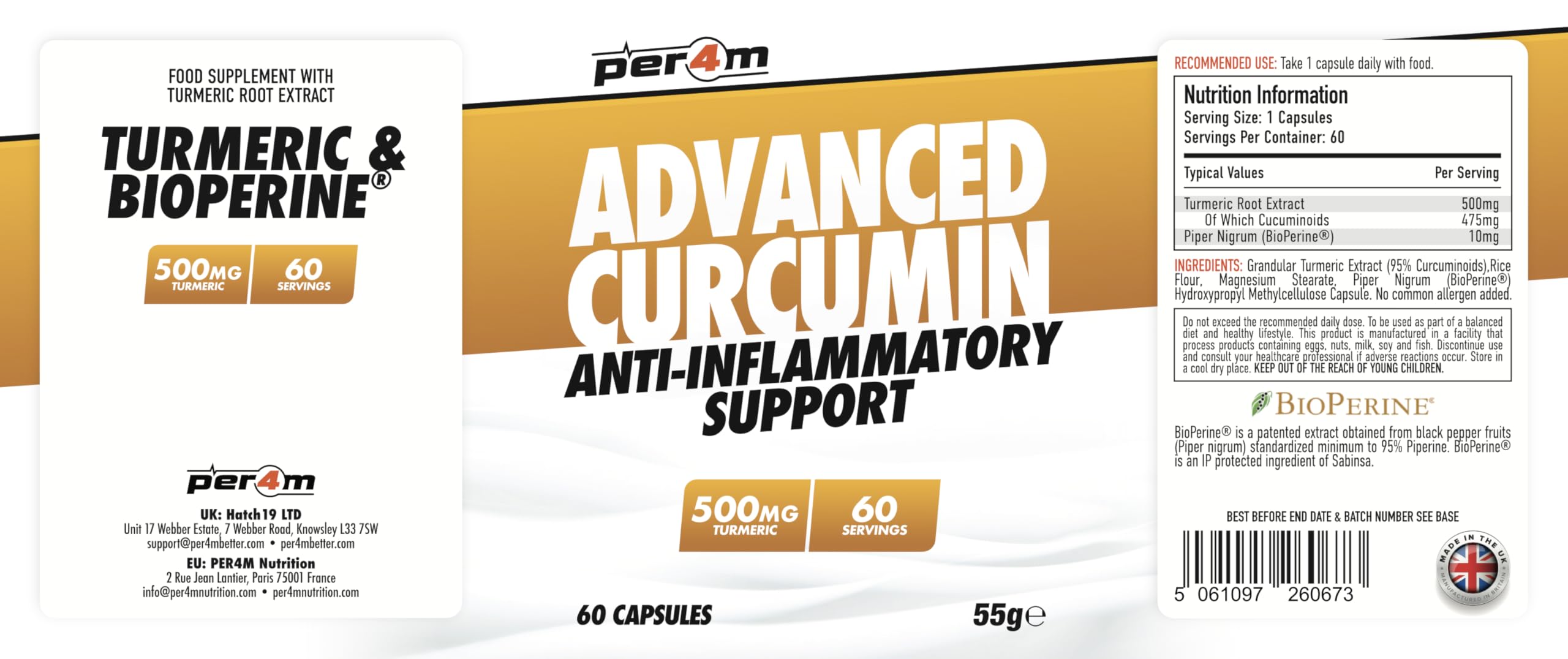 Per4m Curcumin - 60 Caps - Vitamins A-Z VIT002