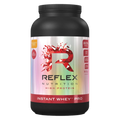 Black and red Reflex Nutrition Instant Whey Pro tub with metallic label for protein boost