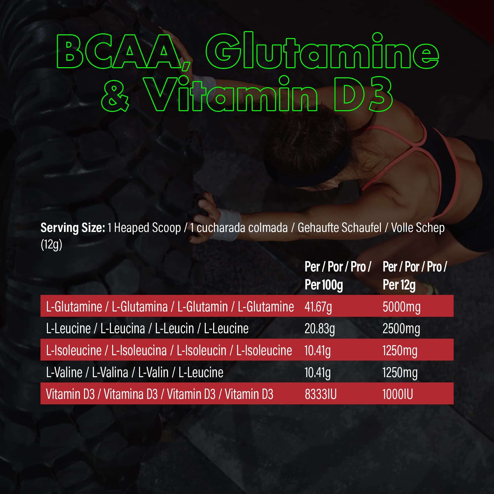 NXT Nutrition BCAA, Glutamine & VIt D 360g