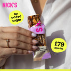 Nick’s Nut Bar vegan nut with cocoa butter and no added sugar, 179 calories