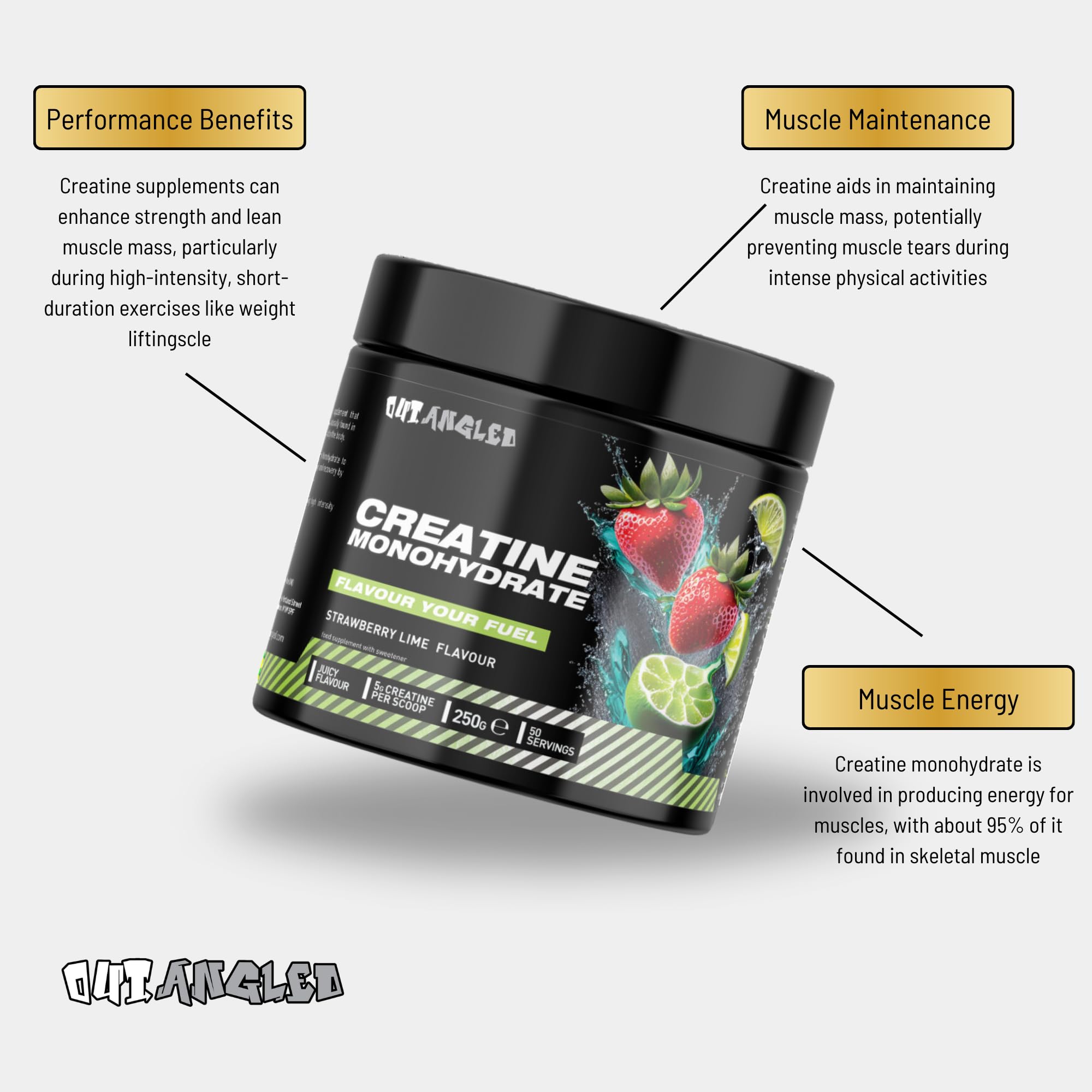 Outangled Creatine Monohydrate - Creatine Powder