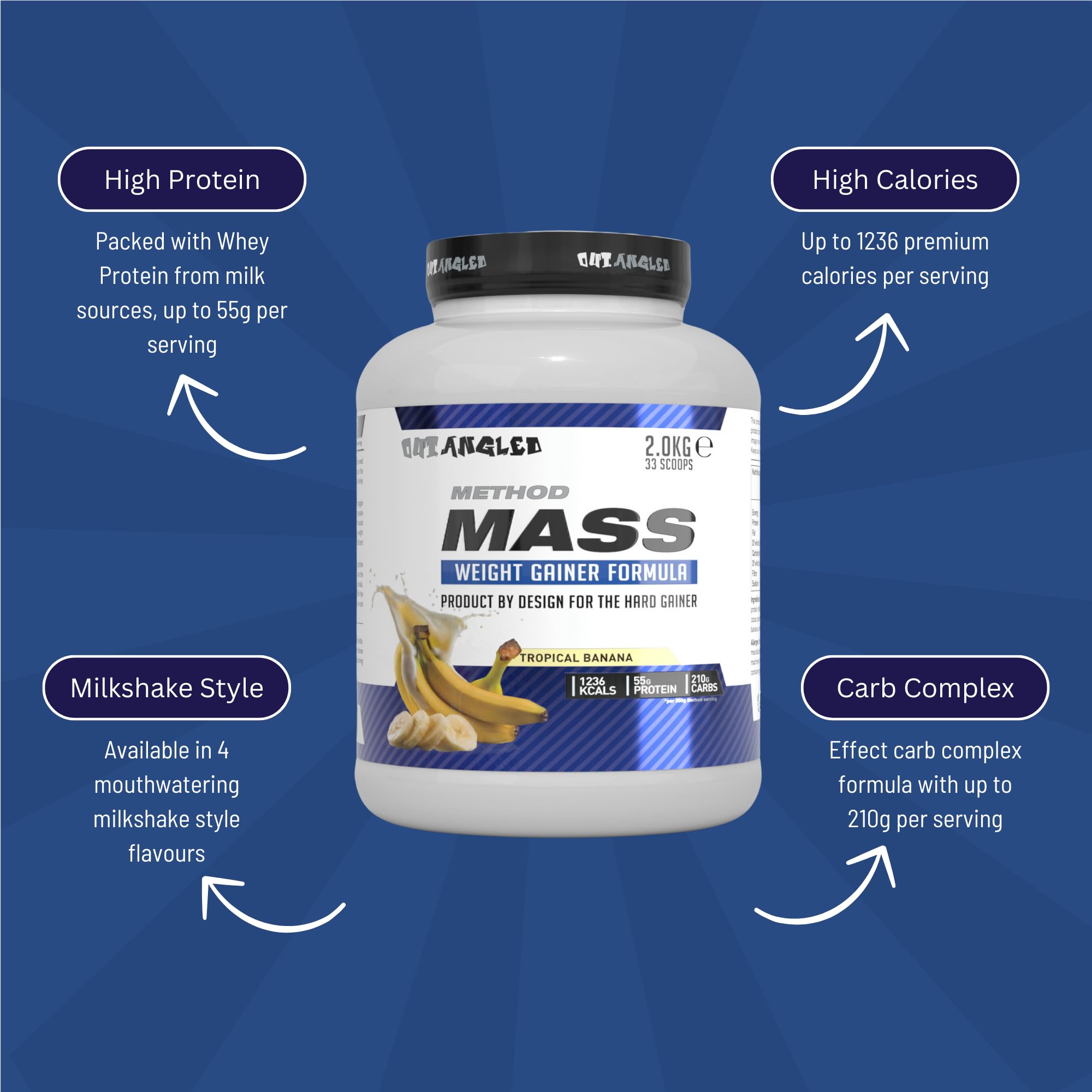 Outangled Method Mass - Weight Gainer Powder