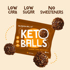 Keto balls protein ball peanut butter snack with chocolate brownie flavor no sugar