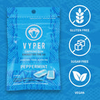 VYPER Caffeine Gum - 12x14g / Peppermint - Caffeine Chewing Gum