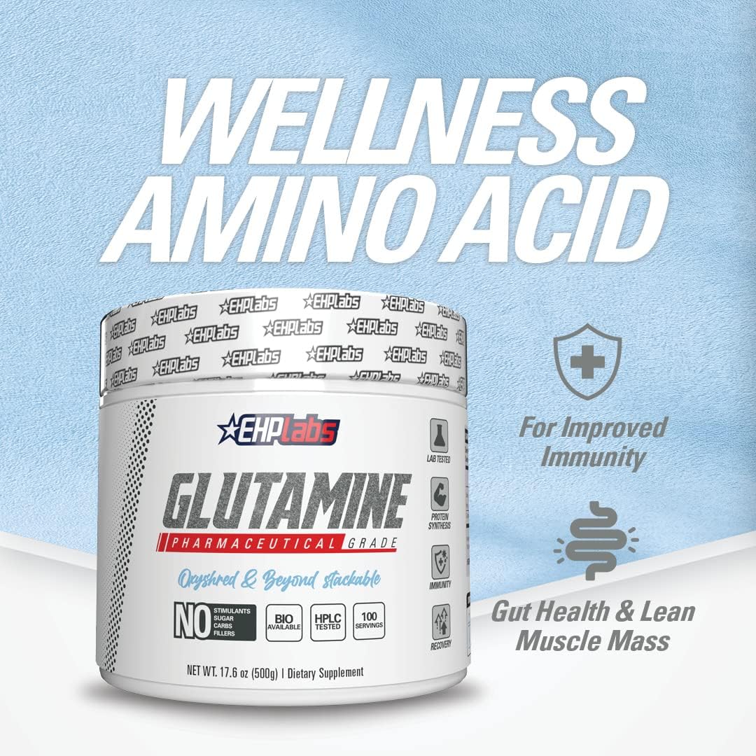 EHP Labs Glutamine - 500g / Unflavoured - Glutamine Powder