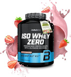 Strawberry flavored biotech usa iso whey zero lactose free protein powder for muscle gain