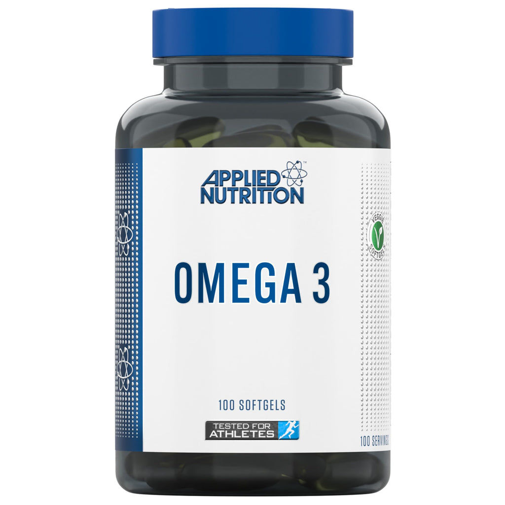 Applied Nutrition Omega halal certified fish oil softgels with eicosapentaenoic acid for athletes
