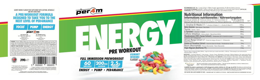 Per4m Energy Pre Workout - Pre-Workout Powder