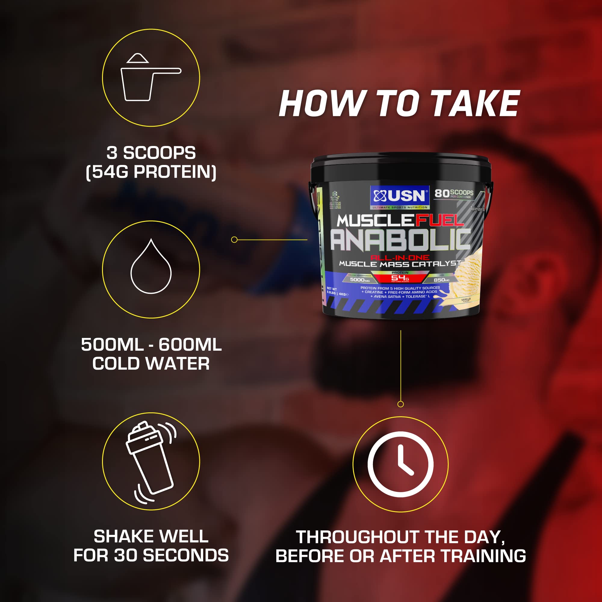 USN Muscle Fuel Anabolic - All-In-One Gainer Powder