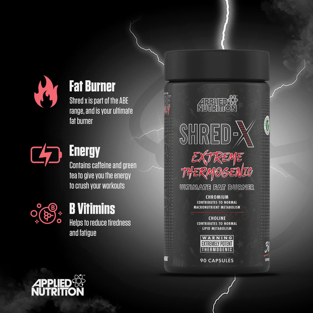 Applied Nutrition ABE (All Black Everything) Shred X - 90 Veg Caps - Fat Burners