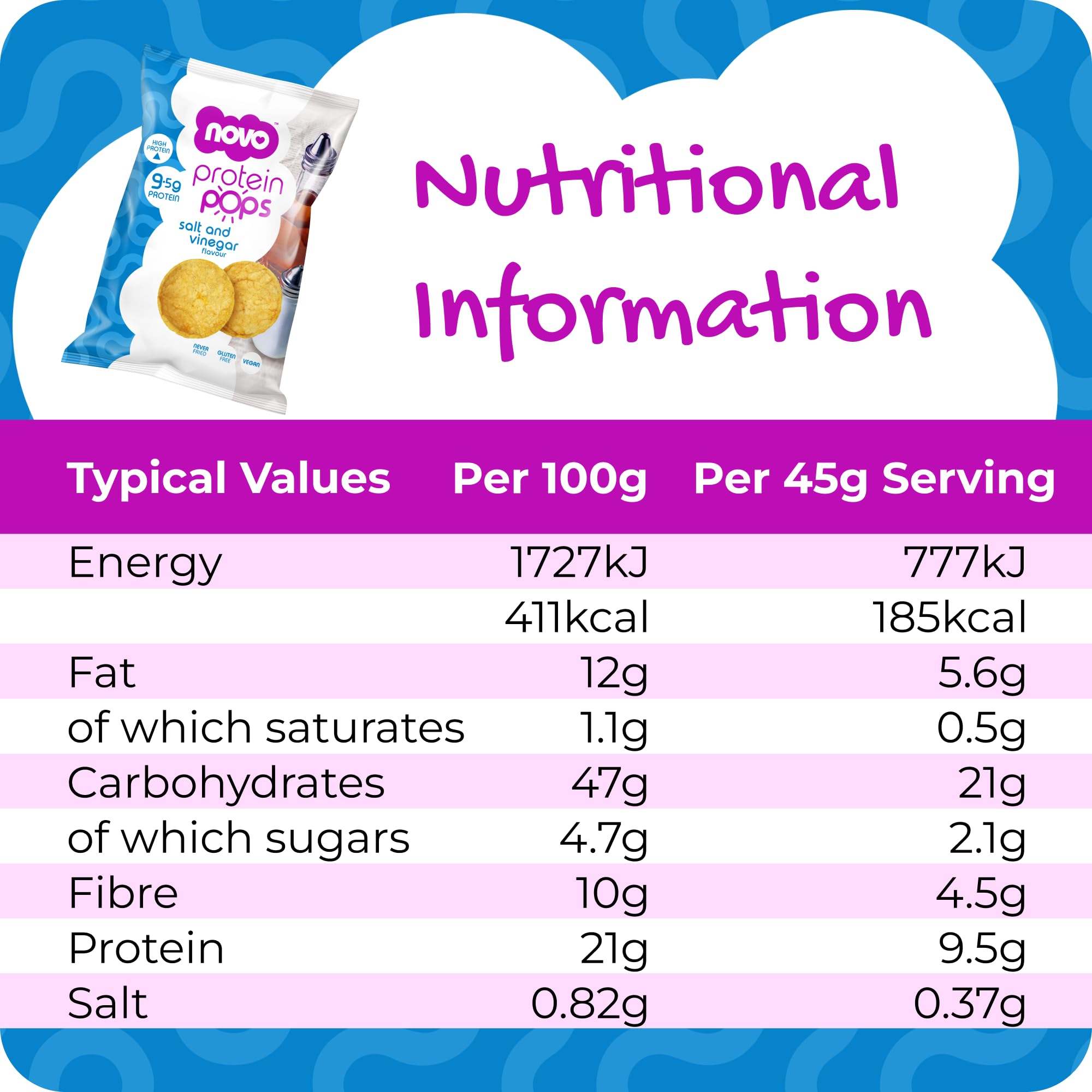Novo Nutrition Novo Protein Pops - Protein Crisps
