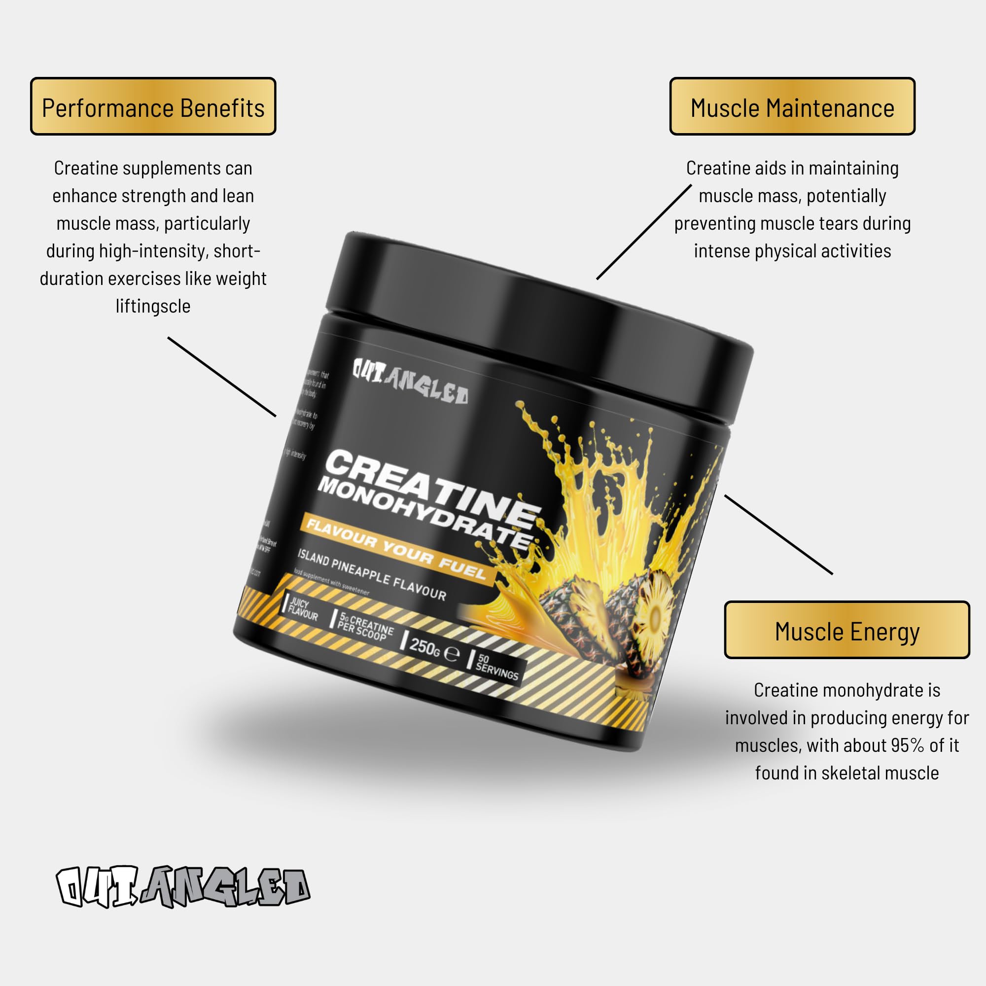 Outangled Creatine Monohydrate - Creatine Powder