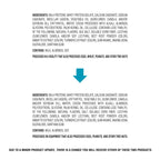 Ingredient lists for Quest Frosted Cookies twin packs with different processing for chocolate cake flavor