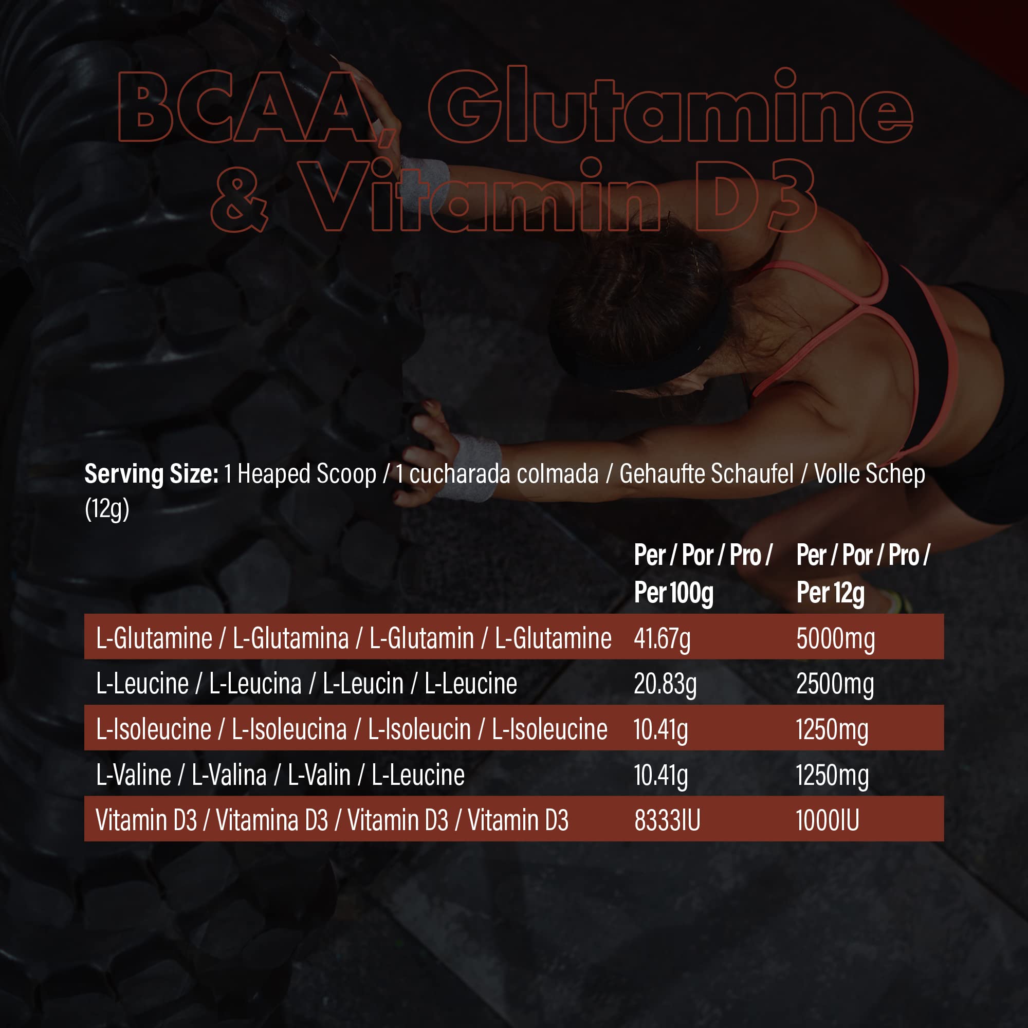 NXT Nutrition BCAA, Glutamine & VIt D 360g