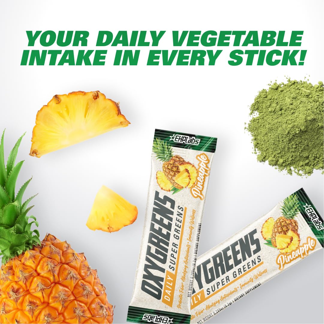 EHP Labs OxyGreens 15 Stick Pack 15x123g Pineapple