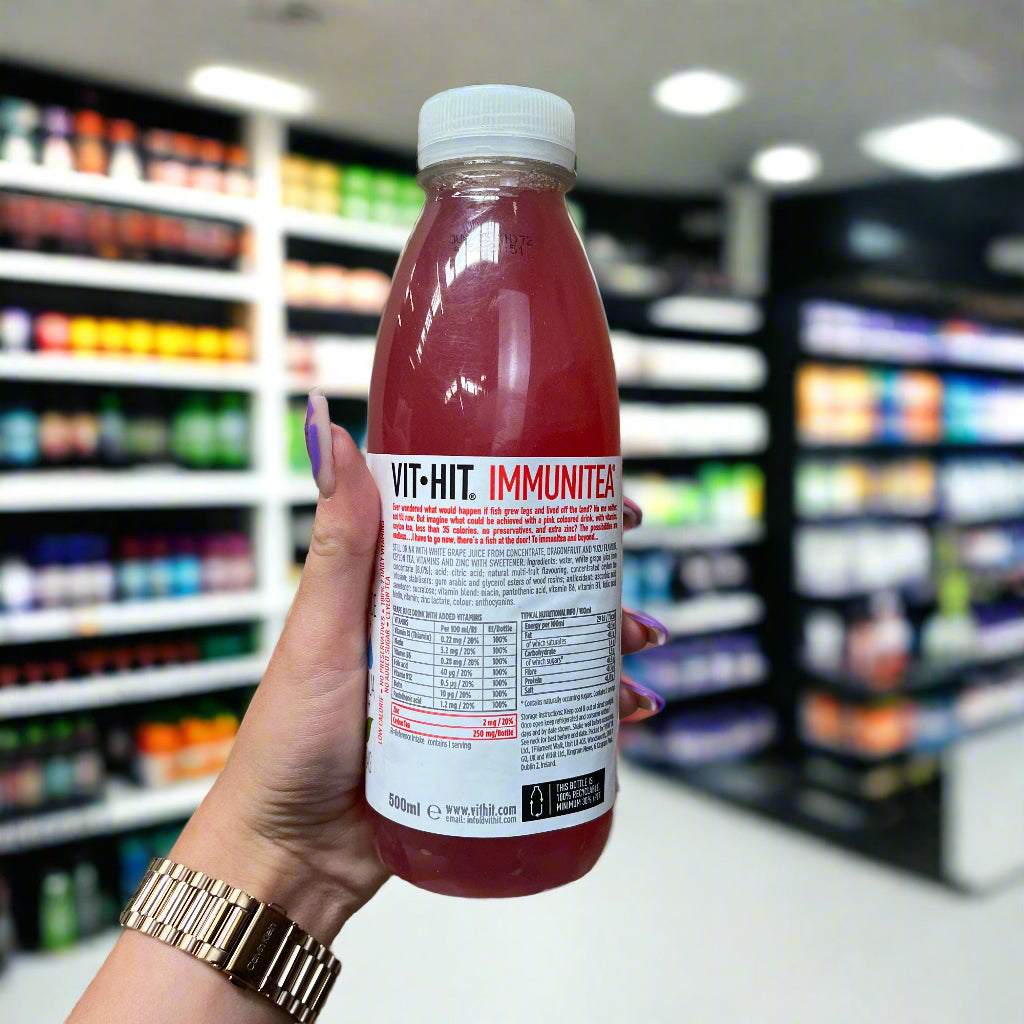 VITHIT Immunitea - 12x500ml / Dragonfruit & Yuzu - Vitamin Ready-To-Drinks