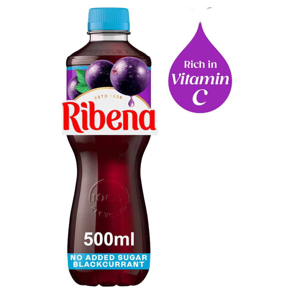 Ribena No Added Sugar 12x500ml