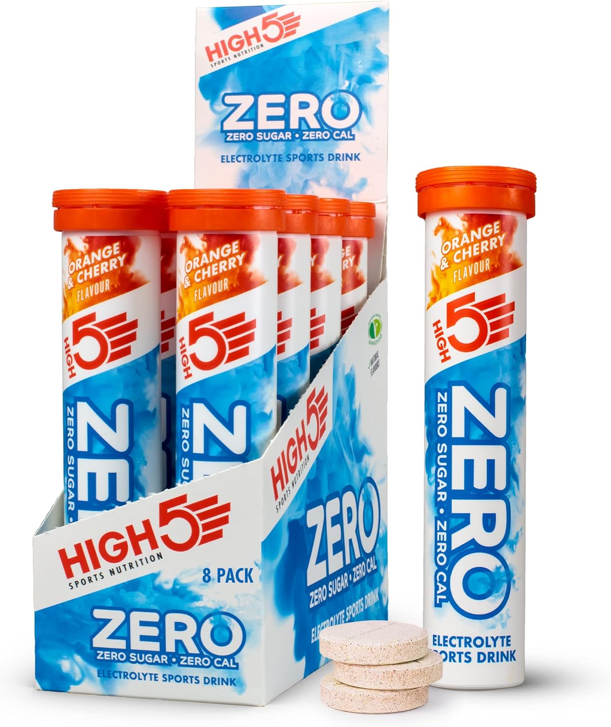 HIGH5 Zero - 8x20 Tabs / Orange & Cherry - Hydration Tablets