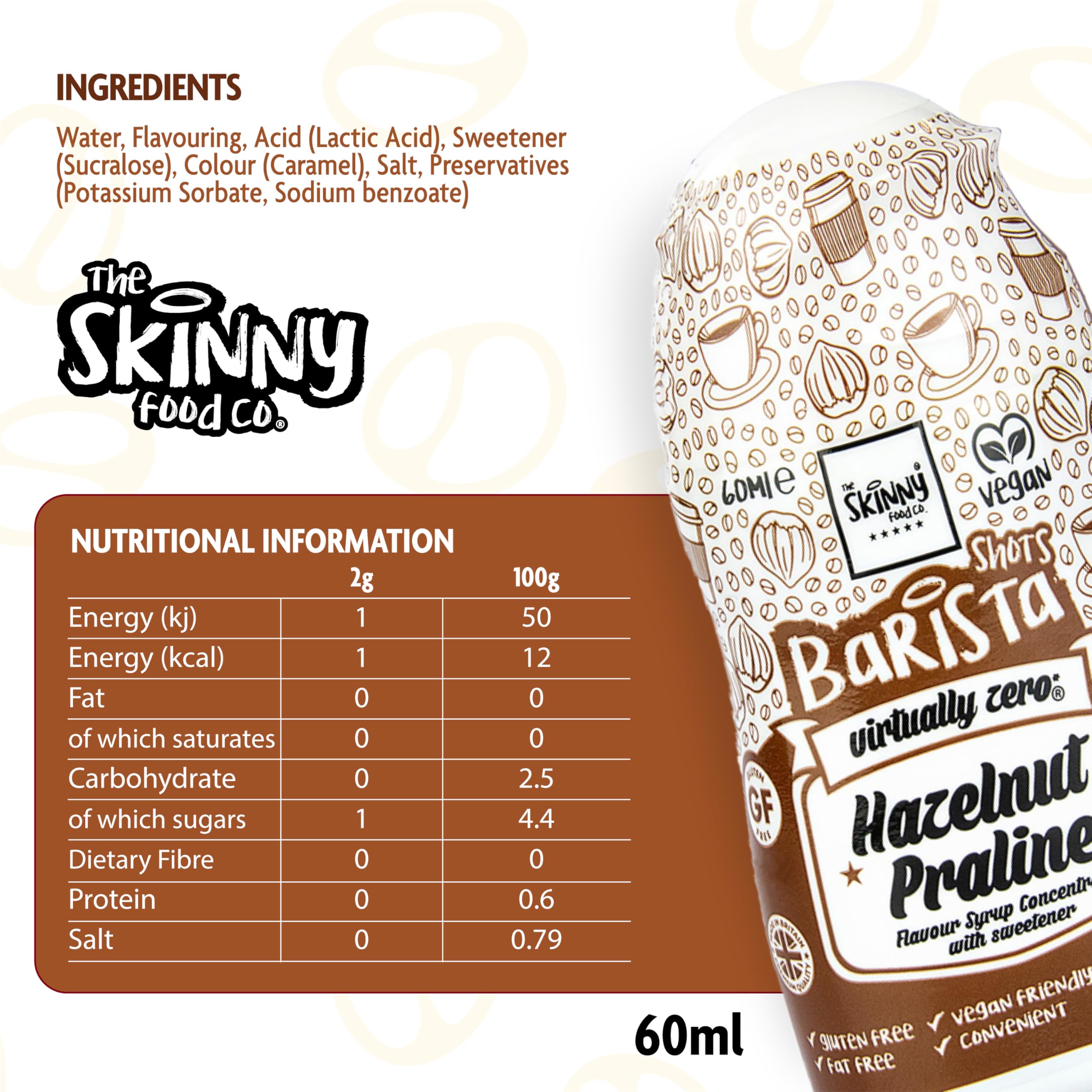 The Skinny Food Co Sugar Free Coffee Shots - Low Calorie Sauce