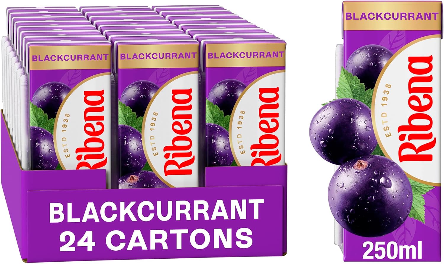 Ribena Original Blackcurrant Cartons 24x250ml - MyGymSupplements