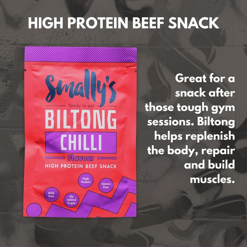 Smally’s Biltong - 10x28g / Chilli - Biltong Beef Snack