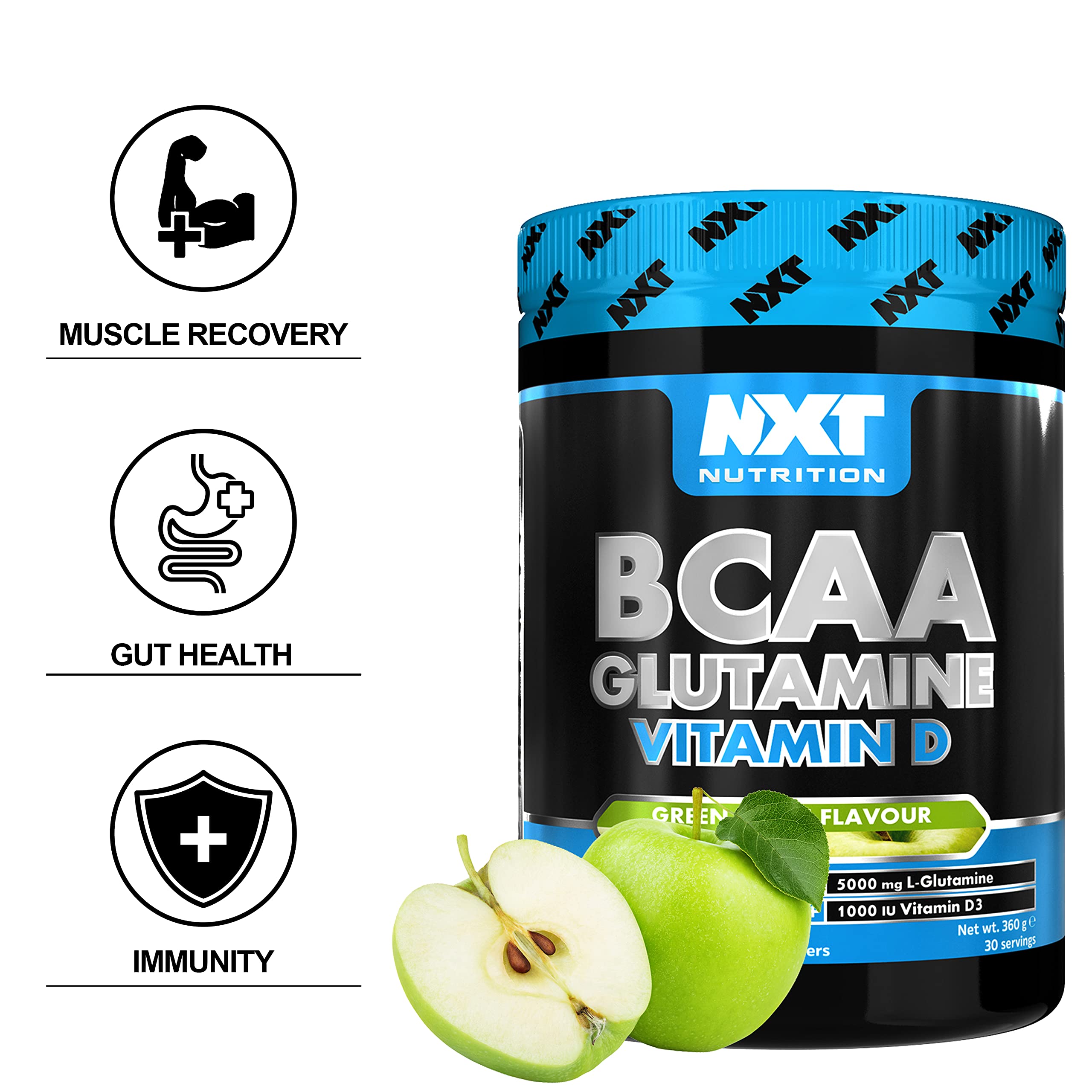 NXT Nutrition BCAA, Glutamine & VIt D 360g