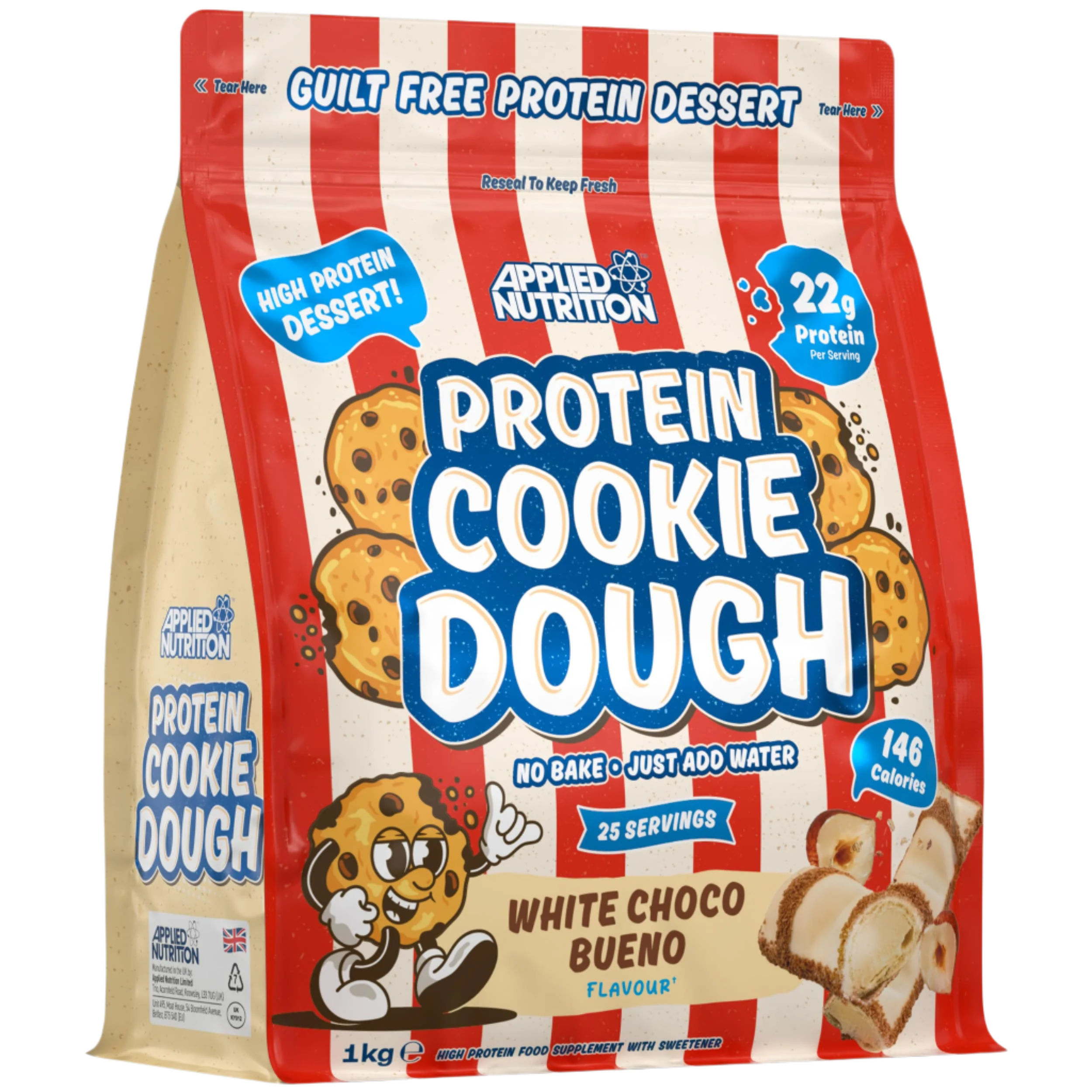 Applied Nutrition Protein Cookie Dough - 1kg / White Choco Bueno - Protein Cookie Dough Powder