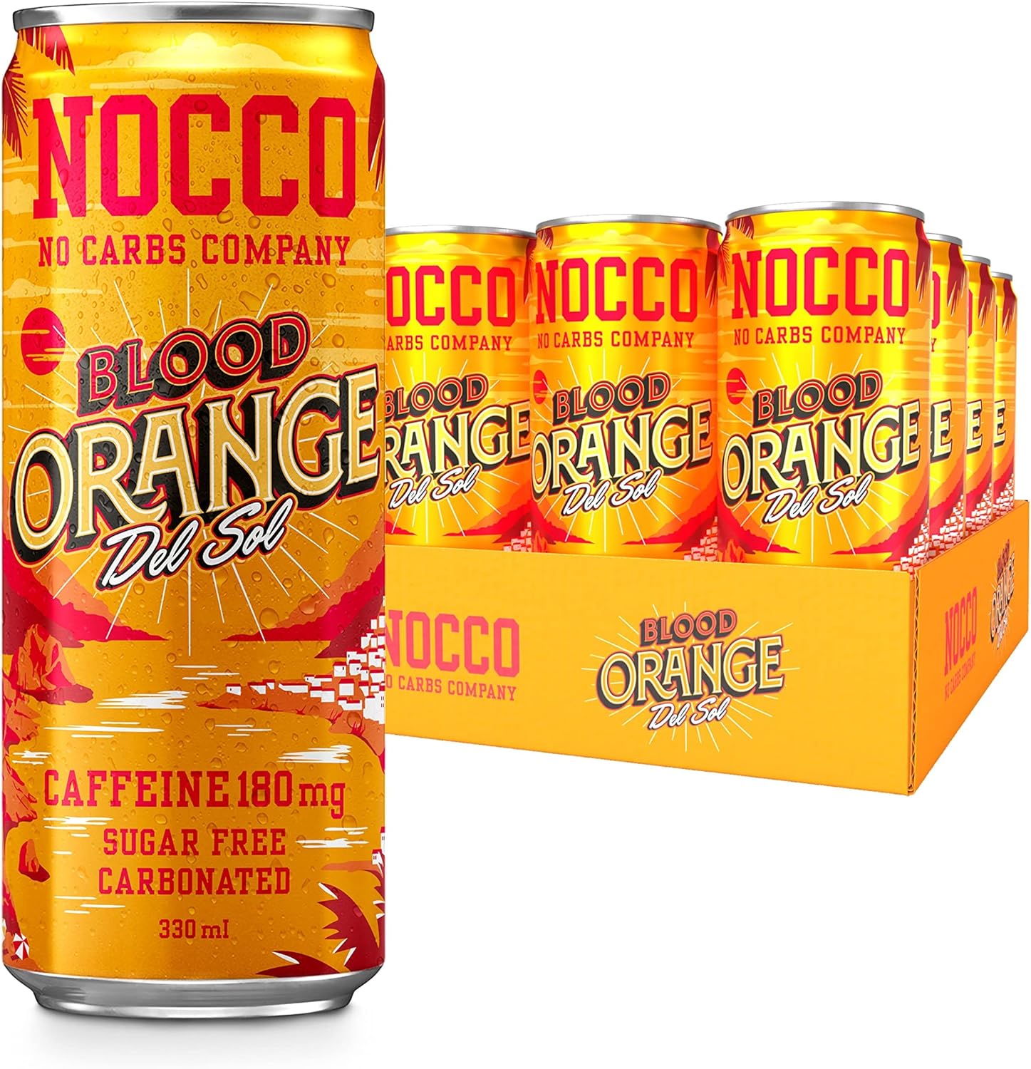NOCCO BCAA - 12x330ml / Blood Orange - Amino Acids Ready-to-Drinks