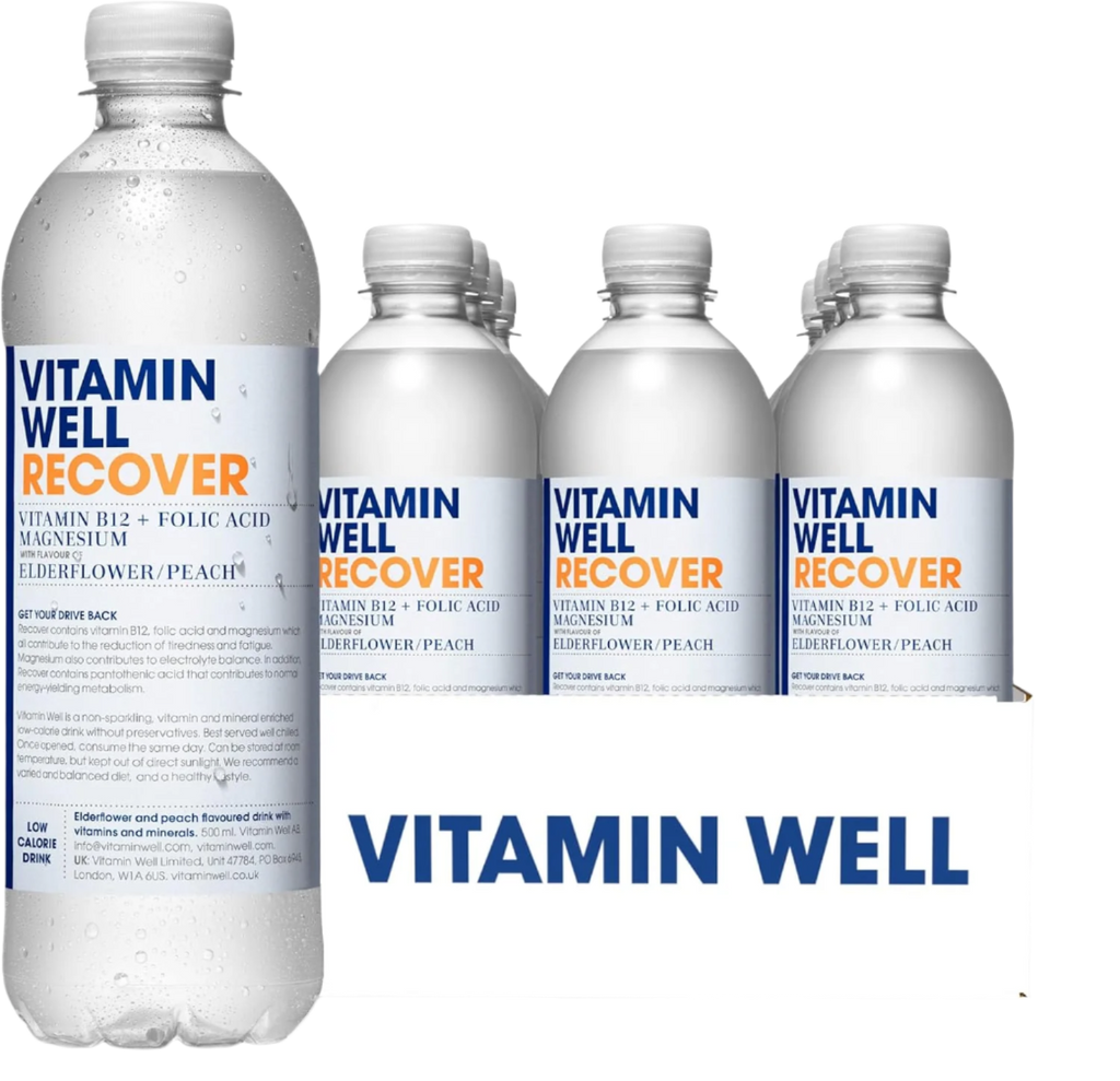 Vitamin Well Recover - 12x500ml / Peach & Elderflower - Recovery Ready-To-Drinks