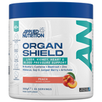 White tub of Applied Nutrition Organ Shield peach flavor supplement for kidney health and liver support