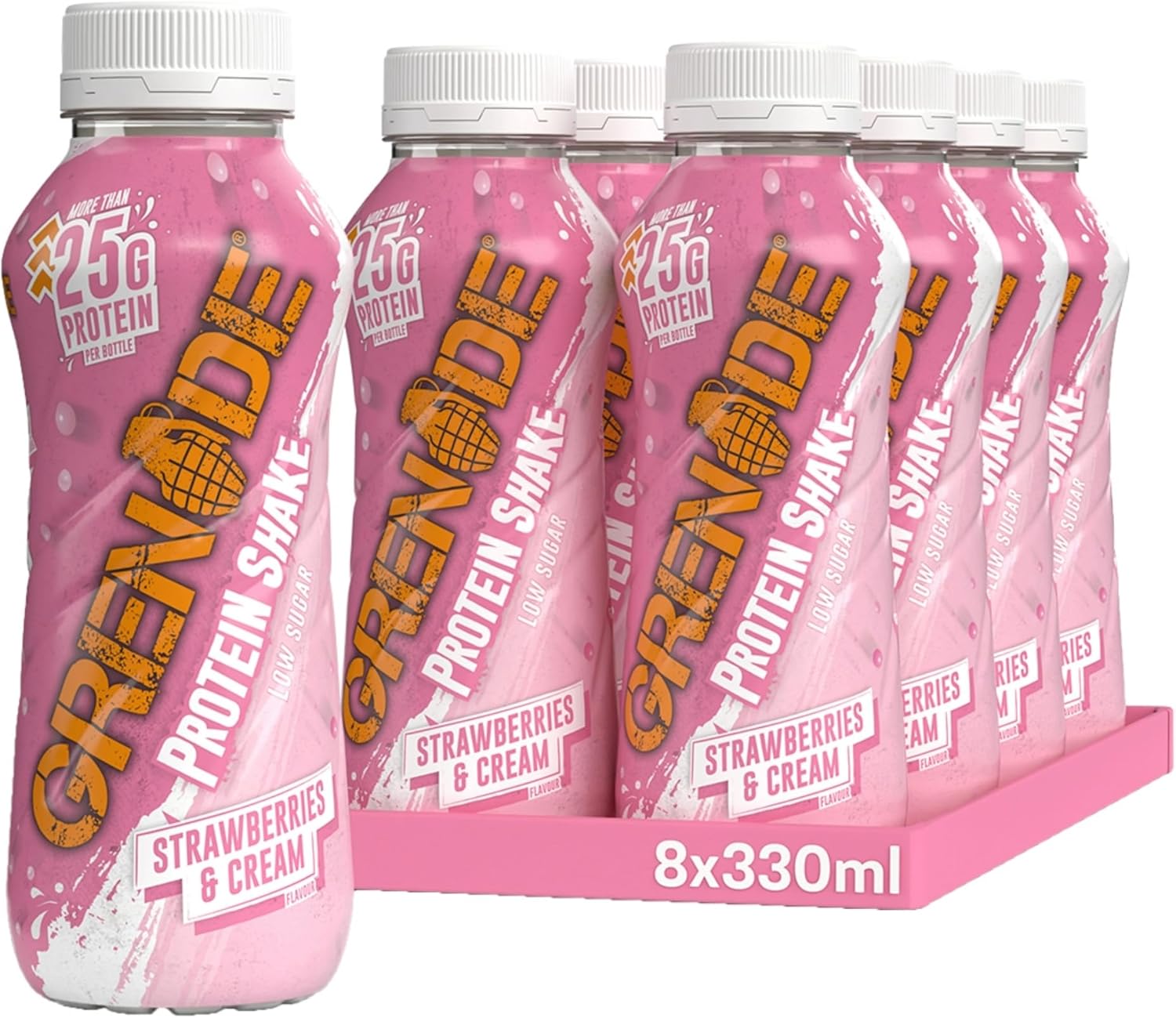 Grenade Protein Shake - 8x330ml / Strawberries & Cream - Ready-To-Drinks
