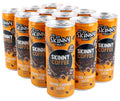 A dozen Salted Caramel Latte Skinny Coffee cans from The Skinny Food Co for health-conscious coffee lovers