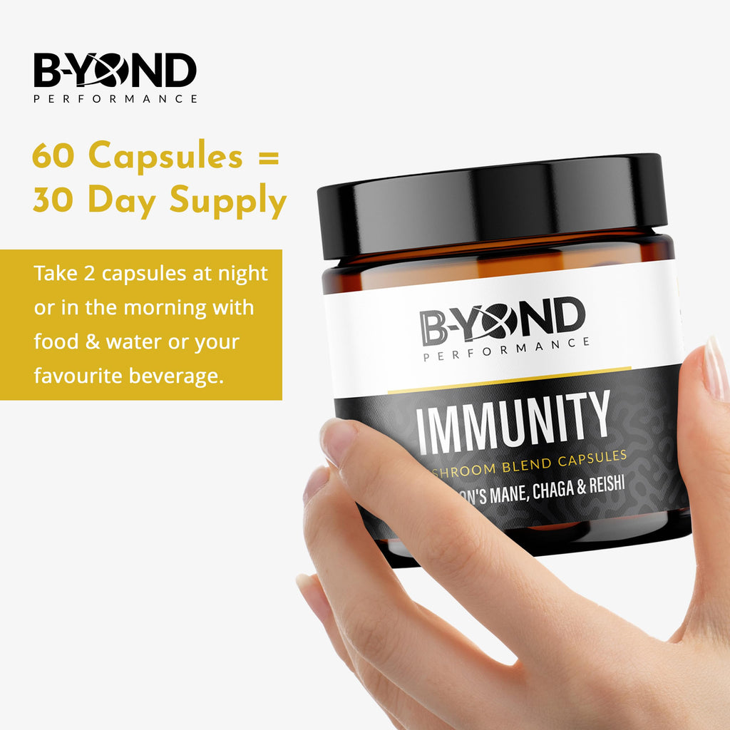 BYOND PERFORMANCE Immunity Mushroom Capsules - 60 Caps - Mushrooms