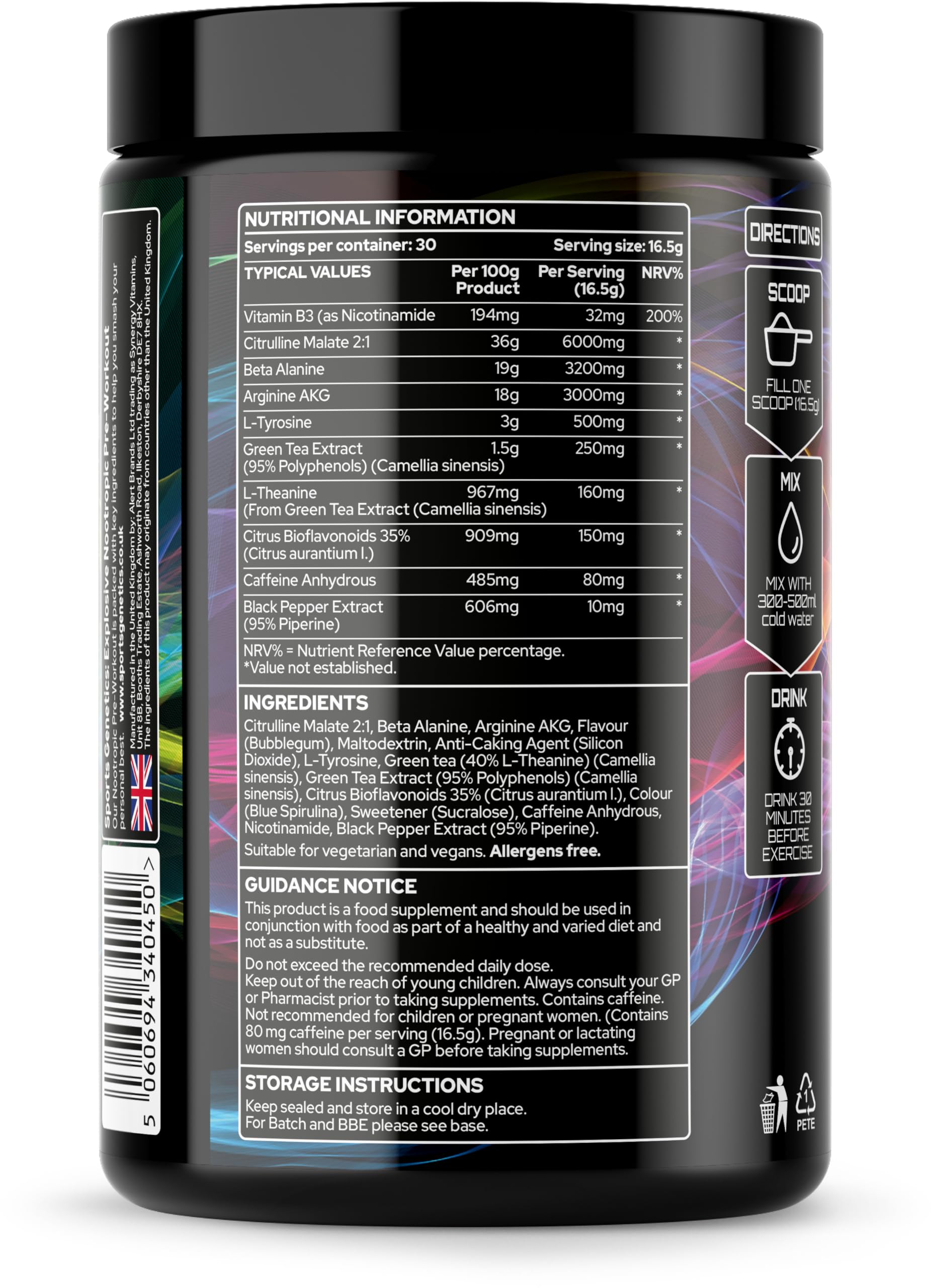 Sports Genetics Explosive - Pre-Workout Powder