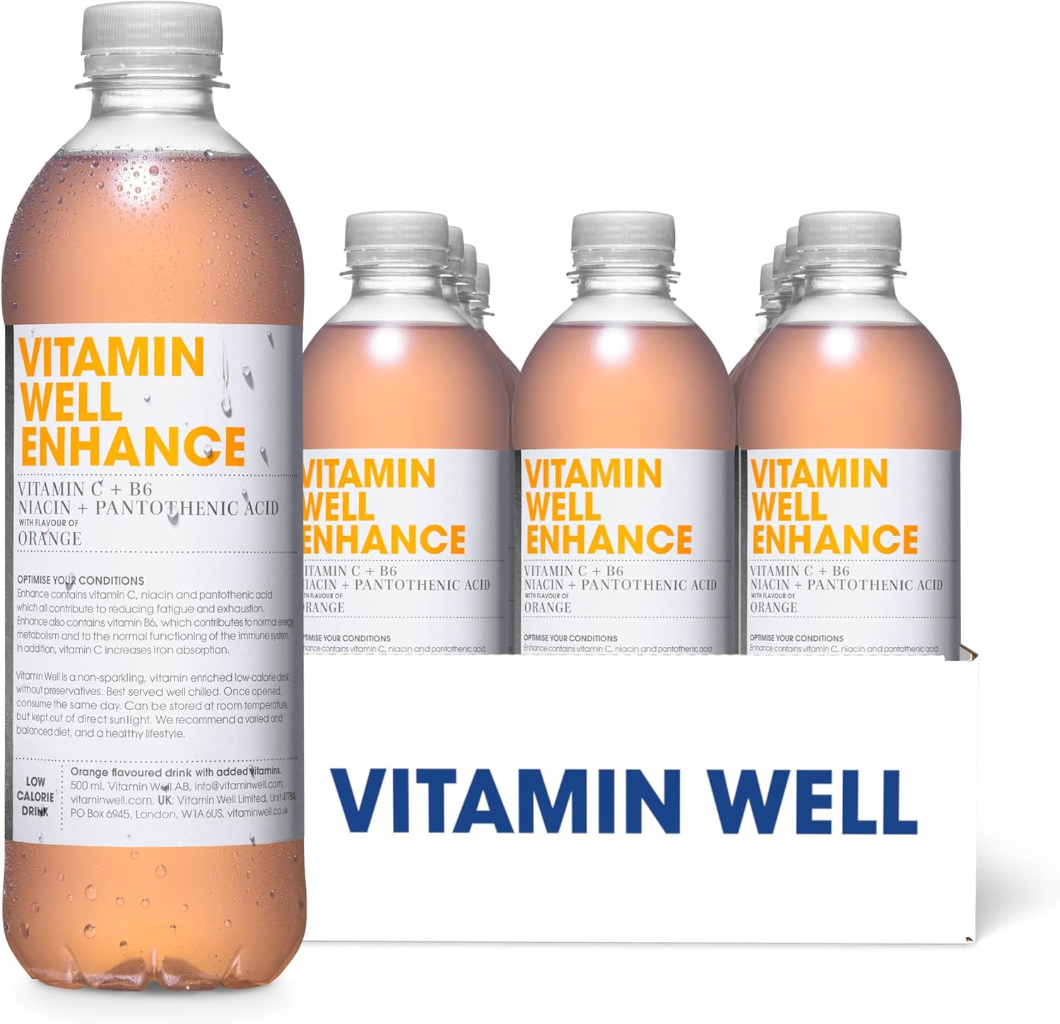Vitamin Well Enhance Orange for combat fatigue and healthy lifestyle with iron absorption