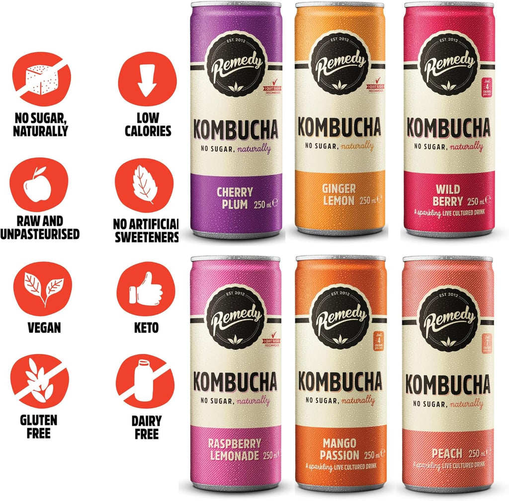 Remedy Kombucha 12x250ml - MyGymSupplements