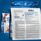 Bag of Applied Nutrition Iso-XP whey protein isolate with chocolate flavor for easy mixing