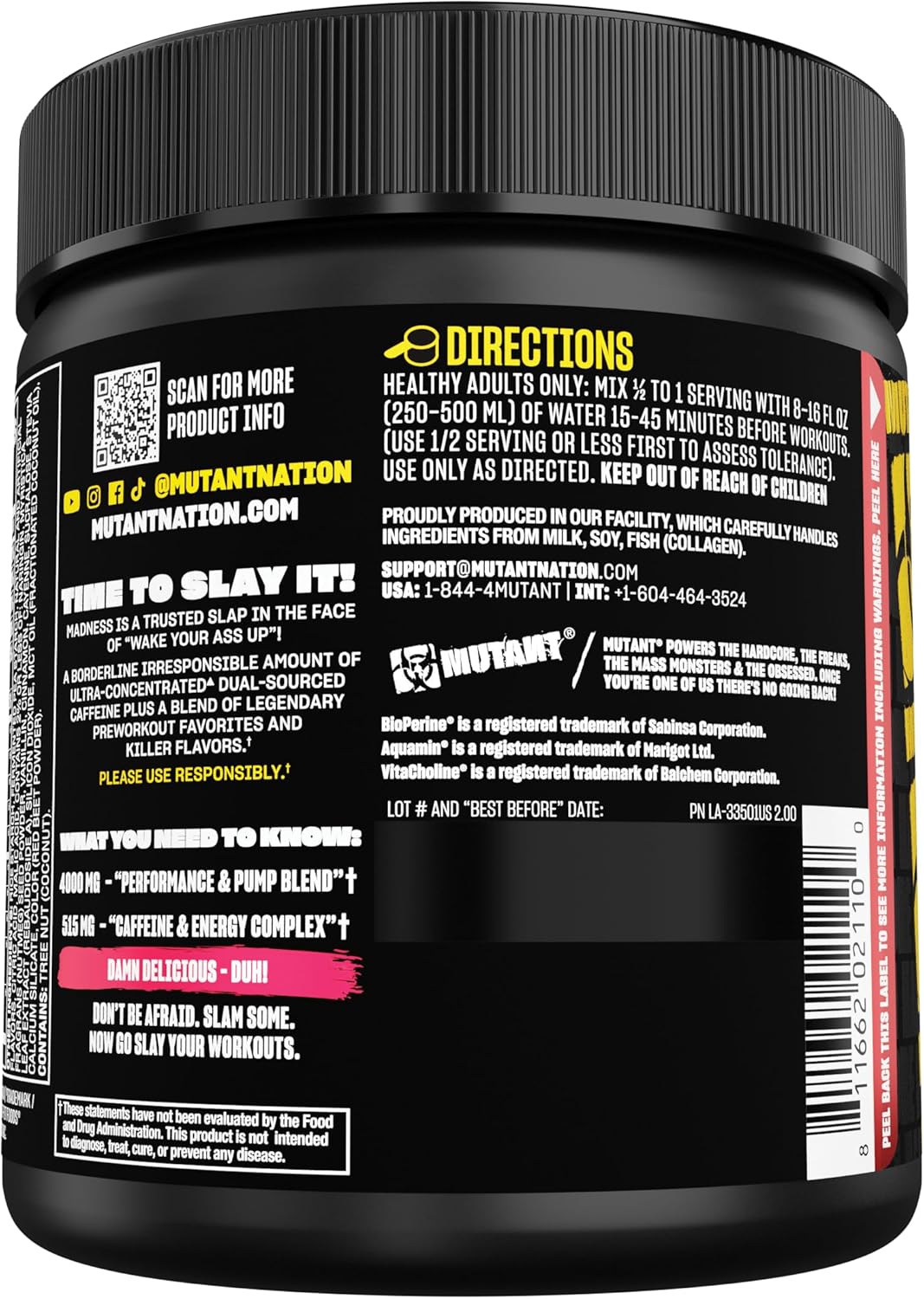 Mutant Madness - Pre-Workout Powder