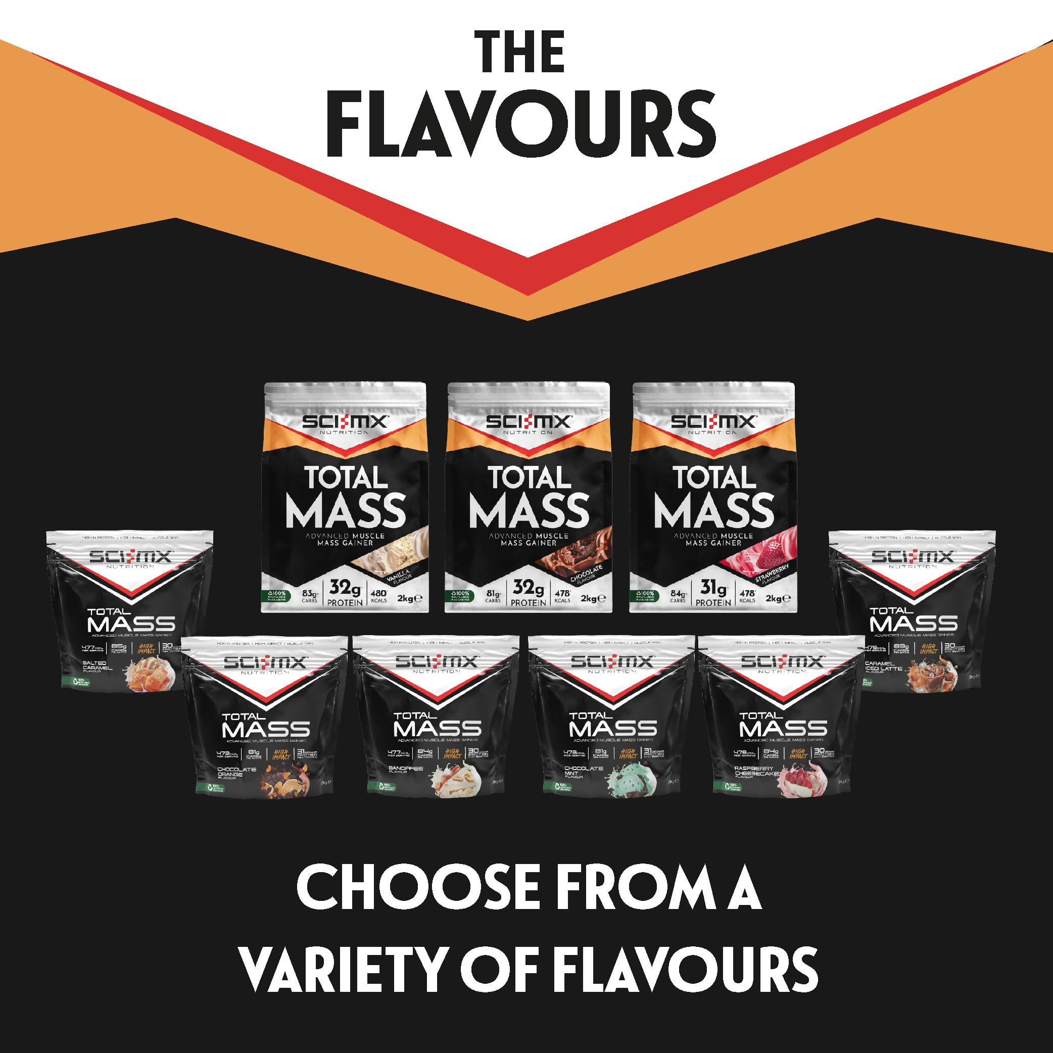 Sci-MX Total Mass 2kg Vanilla - Protein Blends