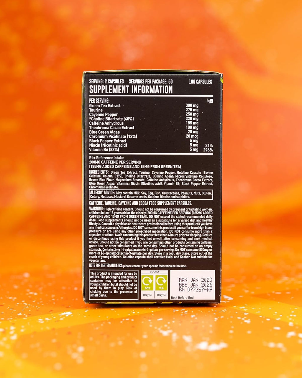 Grenade Black Ops - 100 Caps - Weight Loss Support Capsules