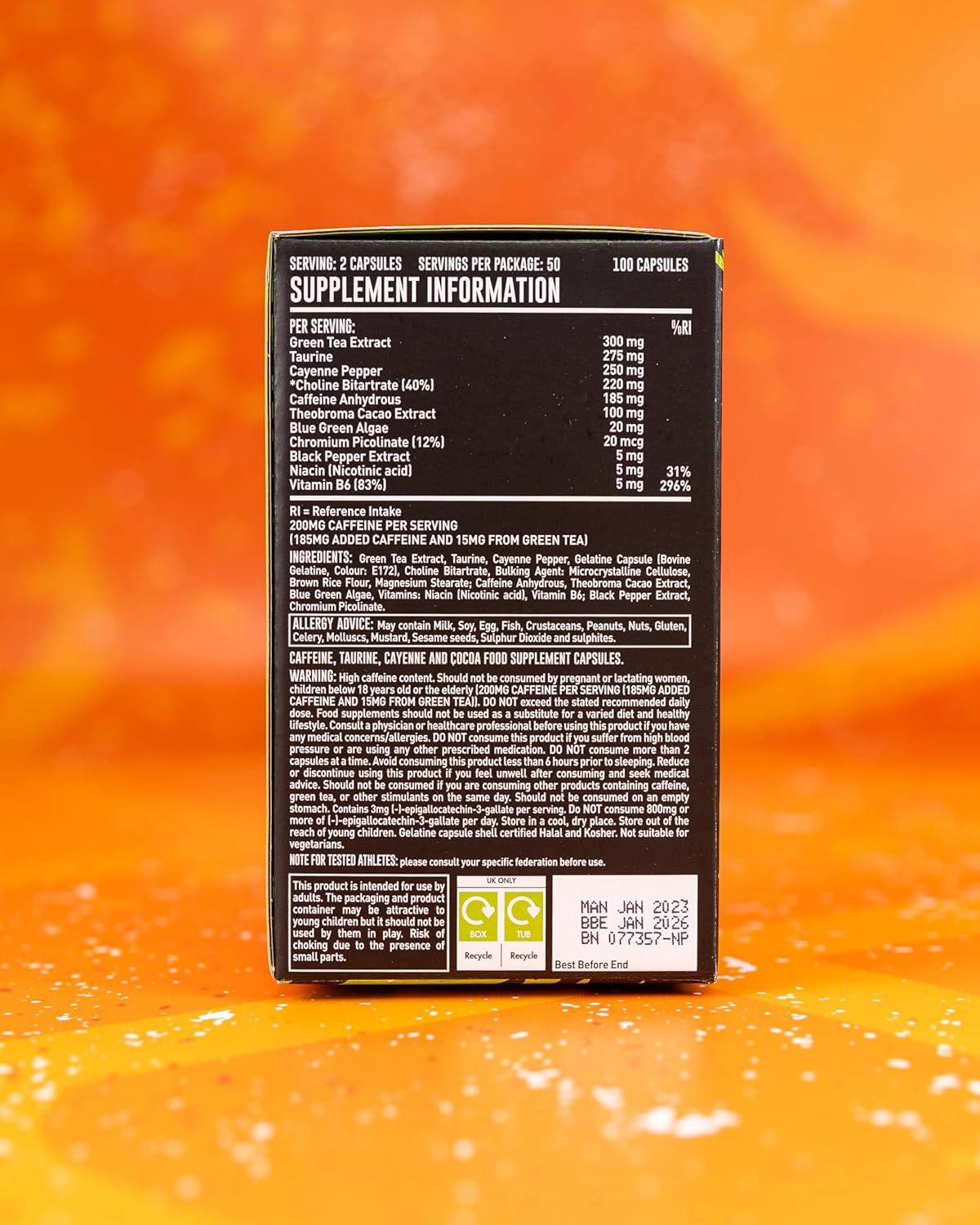 Grenade Black Ops - 100 Caps - Weight Loss Support Capsules