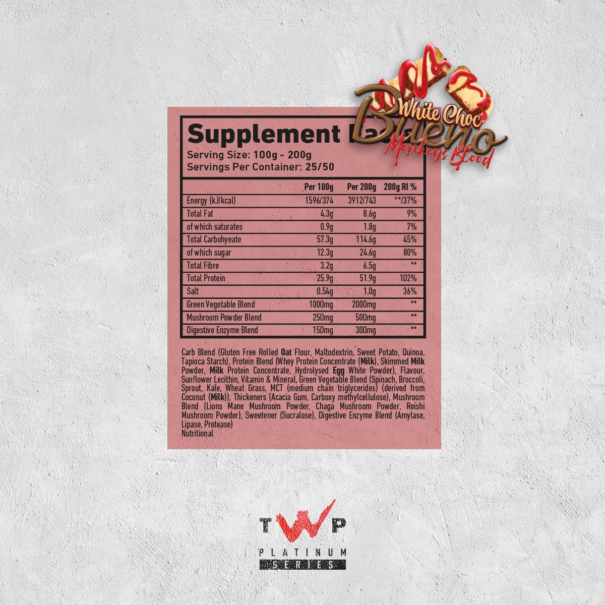 TWP All The Weight Up - 5kg / White Choc Bueno Monkey - Protein Blends